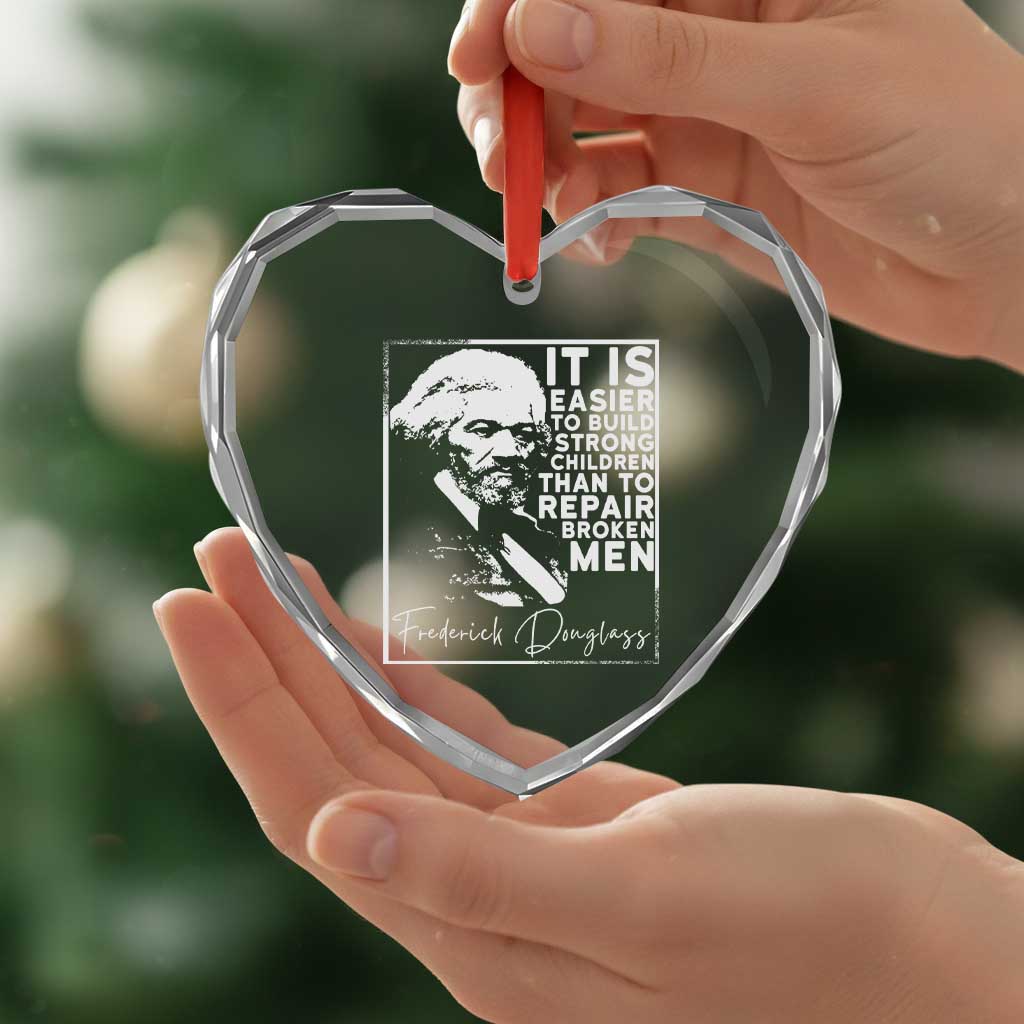 Frederick Douglass Quote Heart Crystal Glass Ornament Black History Month TS14 Print Your Wear