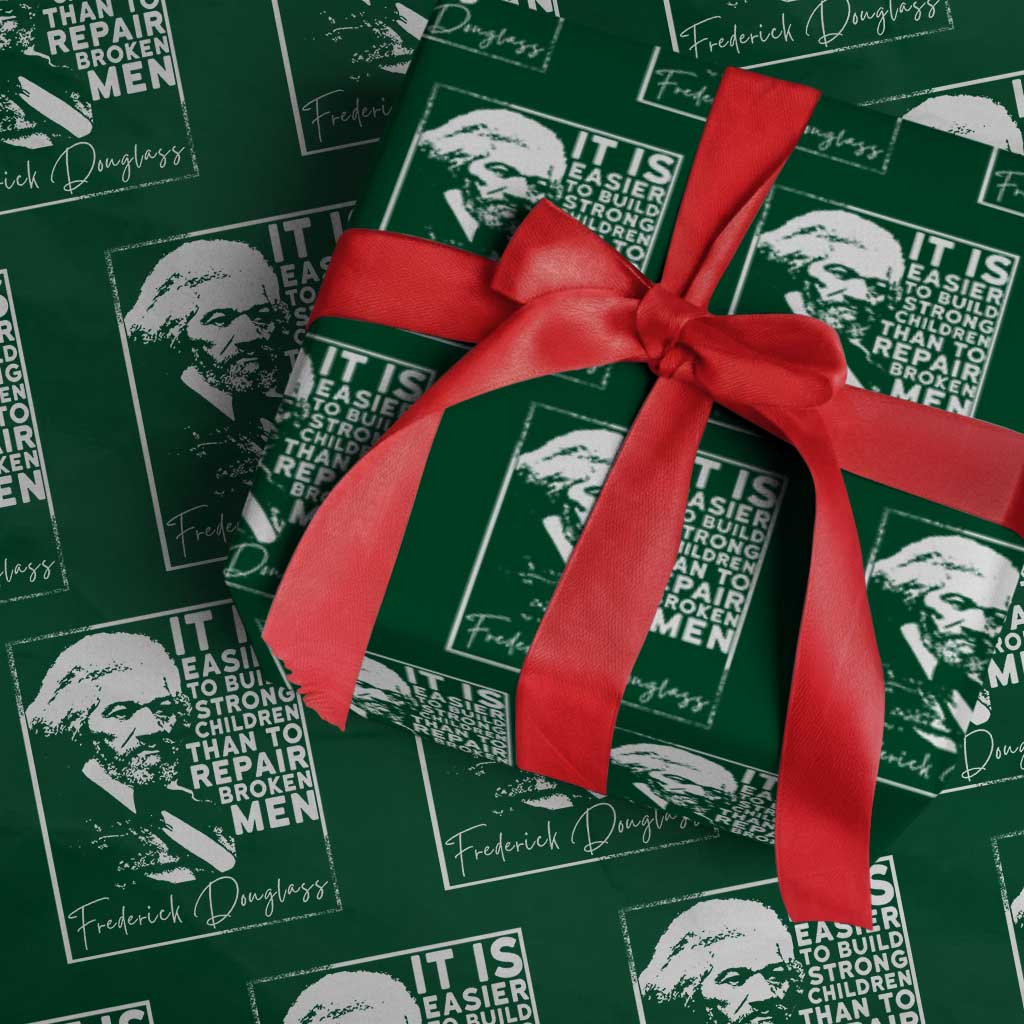 Frederick Douglass Quote Wrapping Paper Roll Black History Month TS14 Green Print Your Wear