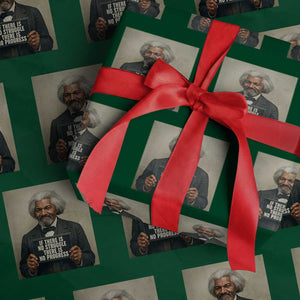 Frederick Douglass Quote Wrapping Paper Roll If There Is No Struggle There Is No Progress TS12 Green Print Your Wear