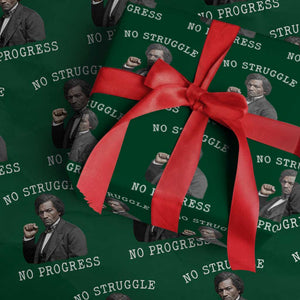 Frederick Douglass Quote Wrapping Paper Roll No Struggle No Progress TS12 Green Print Your Wear