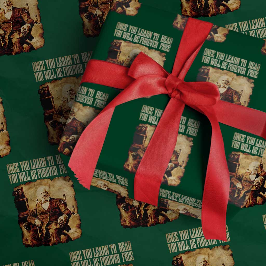 Frederick Douglass Quote Wrapping Paper Roll Once You Learn to Read TS14 Green Print Your Wear