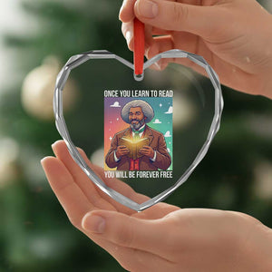Frederick Douglass Reading And Freedom Heart Crystal Glass Ornament African American Heritage TS12 Print Your Wear