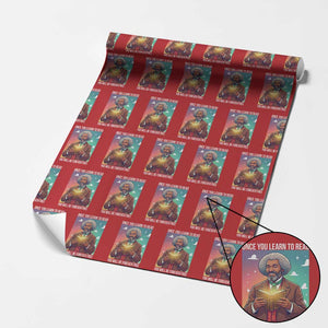 Frederick Douglass Reading And Freedom Wrapping Paper Roll African American Heritage TS12 Red Print Your Wear