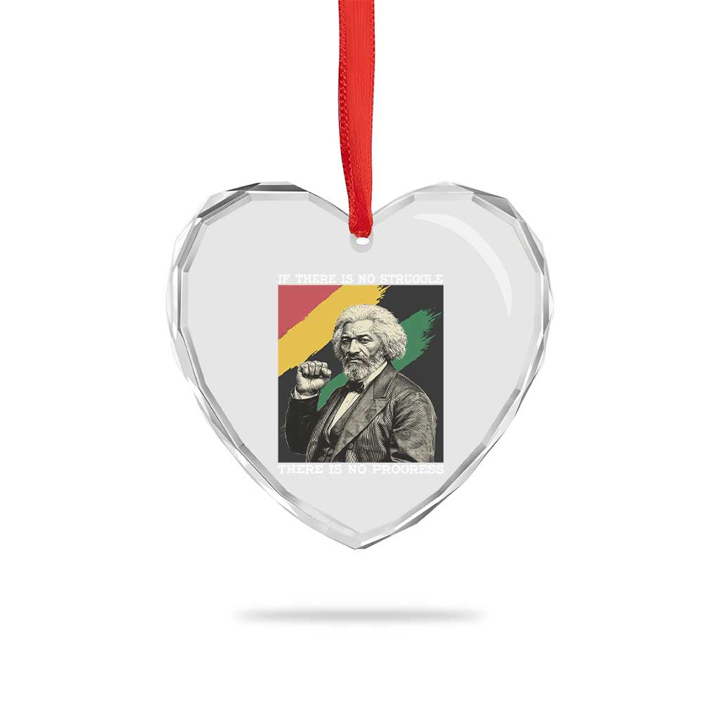 Frederick Douglass Struggle And Progress Heart Crystal Glass Ornament Inspirational Black History TS12 Print Your Wear