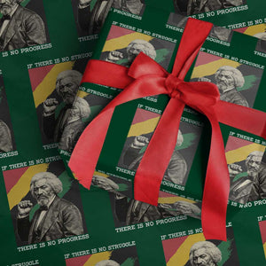 Frederick Douglass Struggle And Progress Wrapping Paper Roll Inspirational Black History TS12 Green Print Your Wear