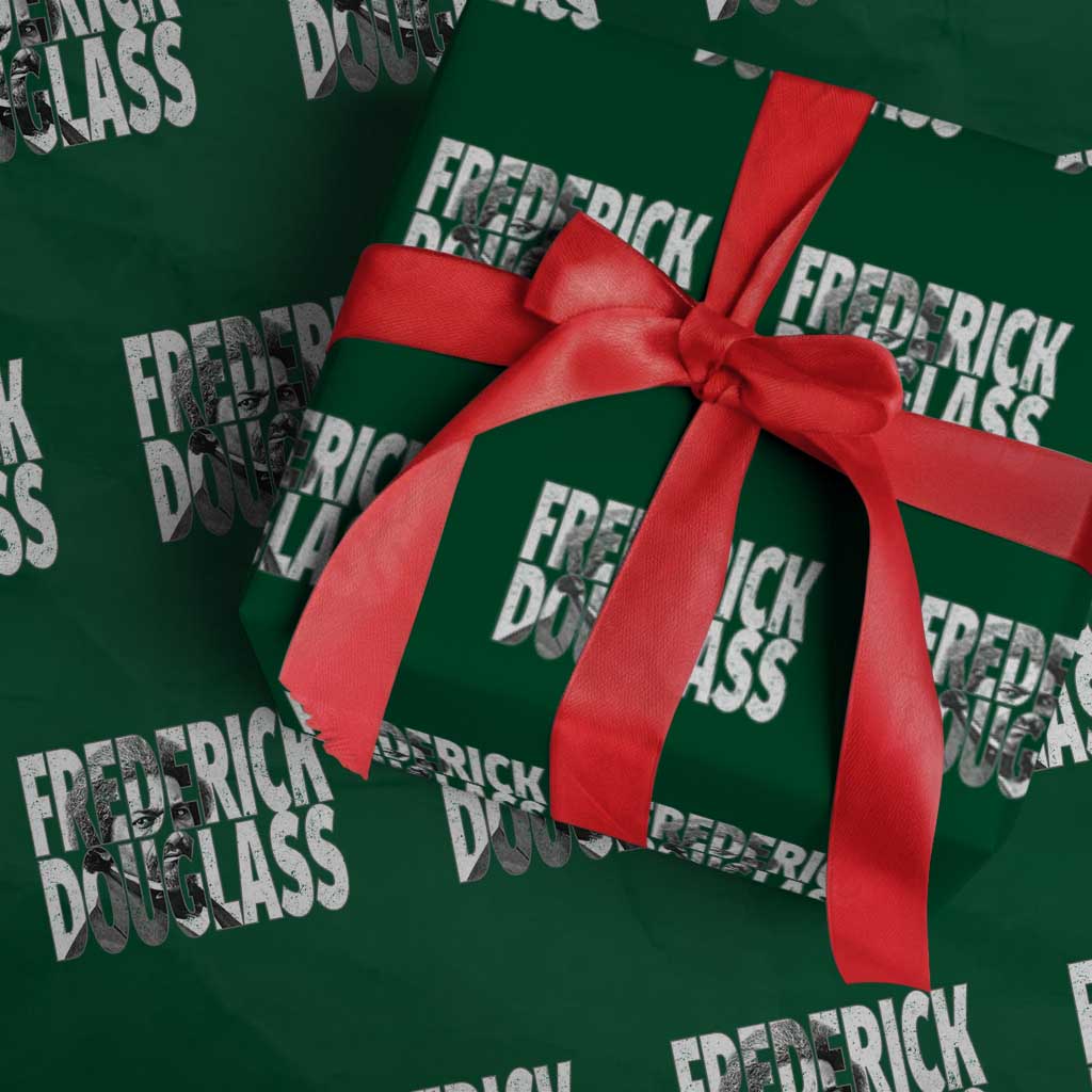 Frederick Douglass Wrapping Paper Roll Black History Month TS14 Green Print Your Wear