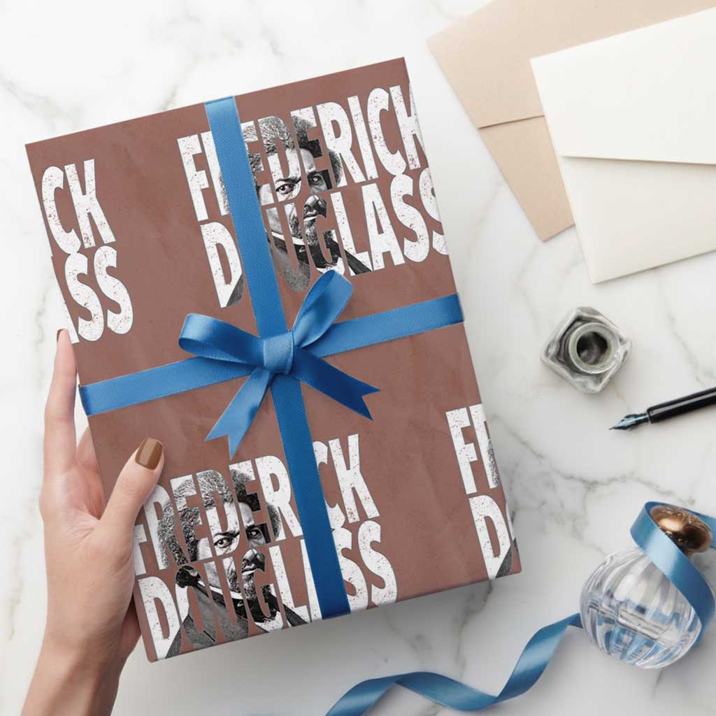 Frederick Douglass Wrapping Paper Roll Black History Month TS14 Mocha Print Your Wear