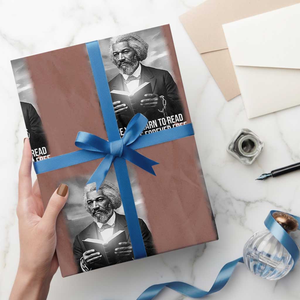 Frederick Douglass Wrapping Paper Roll Once You Learn To Read You Will Be Forever Free TS12 Mocha Print Your Wear