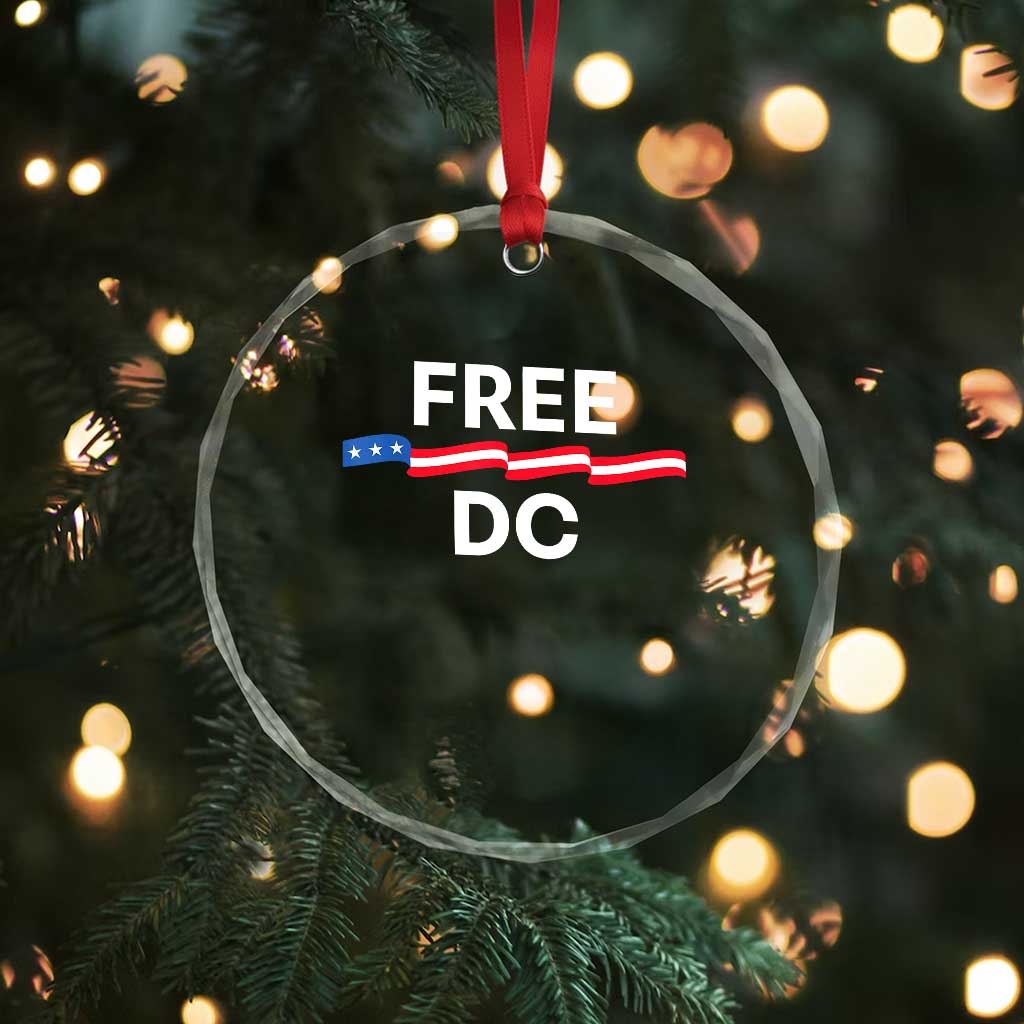Free DC Crystal Glass Ornament Defend Washington D.C. Statehood Rights TS02 Print Your Wear