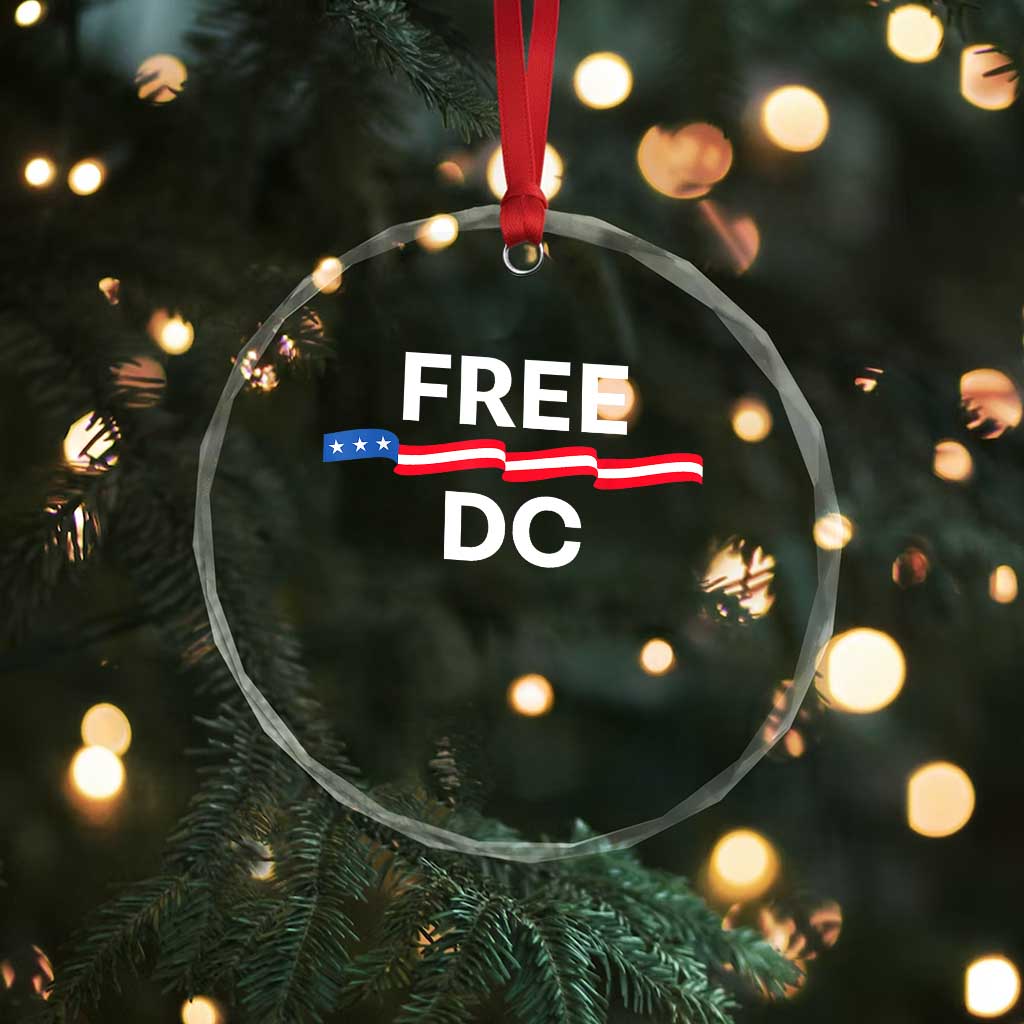 Free DC Crystal Glass Ornament Defend Washington D.C. Statehood Rights TS02 Print Your Wear
