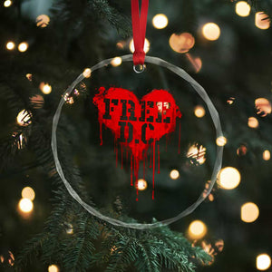 Free DC Graffiti Dripping Heart Graphic Crystal Glass Ornament Washington DC Pride Political Satire TS02 Print Your Wear