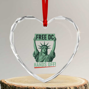 Free DC Hands Off Heart Crystal Glass Ornament Statue of Liberty for Washington D.C. Rights TS02 Transparent Glass 3'' Heart Print Your Wear