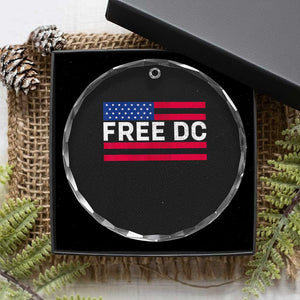 Free DC Patriotic Crystal Glass Ornament Defend Washington D.C. Statehood American Flag TS02 Print Your Wear