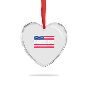 Free DC Patriotic Heart Crystal Glass Ornament Defend Washington D.C. Statehood American Flag TS02 Print Your Wear