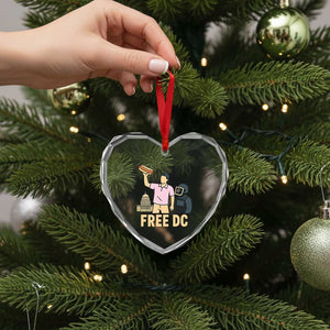 Free DC Sandwich Guy Heart Crystal Glass Ornament Washington DC Pride Political Satire TS02 Print Your Wear