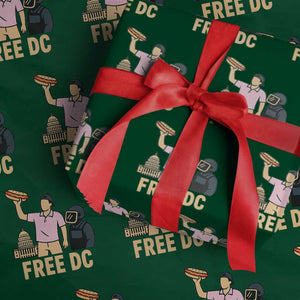 Free DC Sandwich Guy Wrapping Paper Roll Washington DC Pride Political Satire TS02 Green Print Your Wear