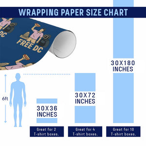 Free DC Sandwich Guy Wrapping Paper Roll Washington DC Pride Political Satire TS02 Print Your Wear