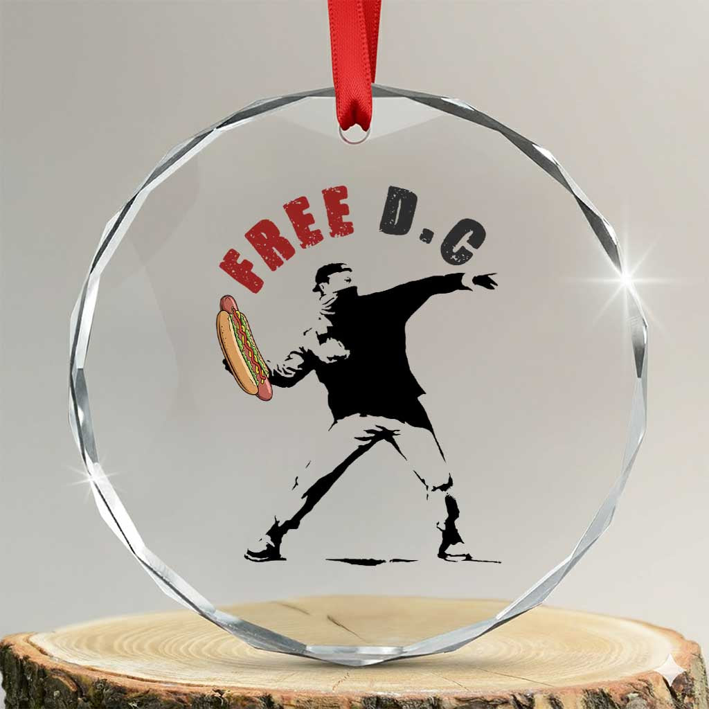 Free DC Sandwich Toss Crystal Glass Ornament Washington DC Political Satire TS02 Transparent Glass 3'' Circle Print Your Wear