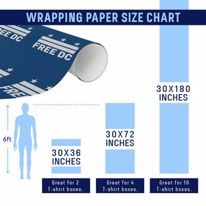 Free DC Wrapping Paper Roll Defend Washington D.C. Statehood Politics TS02 Print Your Wear