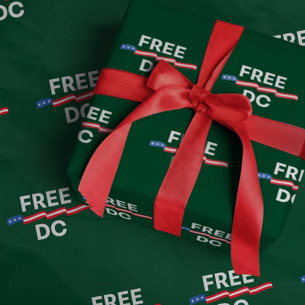 Free DC Wrapping Paper Roll Defend Washington D.C. Statehood Rights TS02 Green Print Your Wear