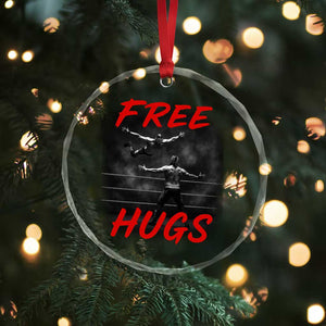 Free Hugs Wrestling Crystal Glass Ornament Funny Luchador Mexican Wrestler TS10 Print Your Wear