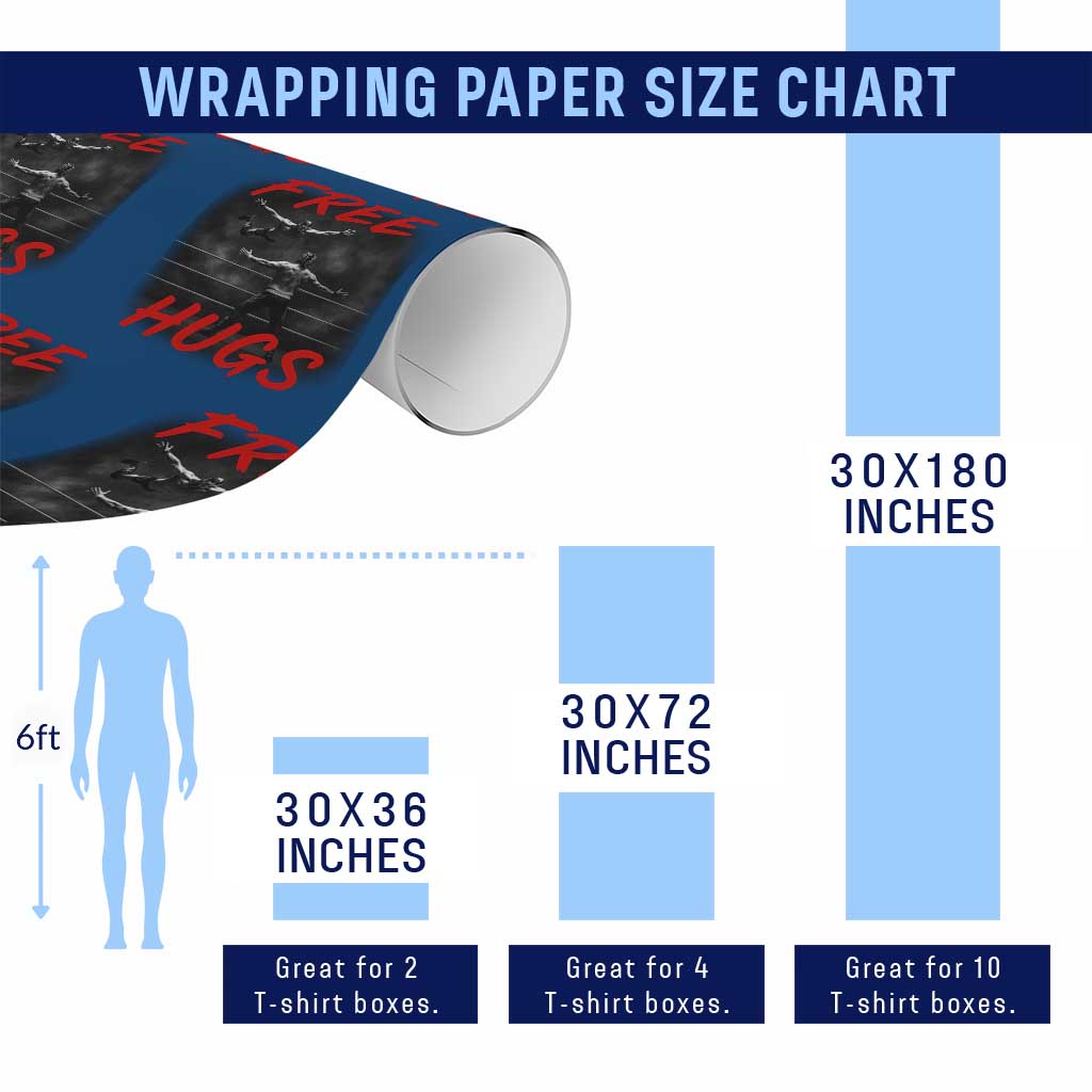 Free Hugs Wrestling Wrapping Paper Roll Funny Luchador Mexican Wrestler TS10 Print Your Wear