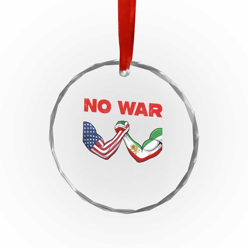 Free Iran Crystal Glass Ornament No War Support Iranian Freedom TS14 Print Your Wear