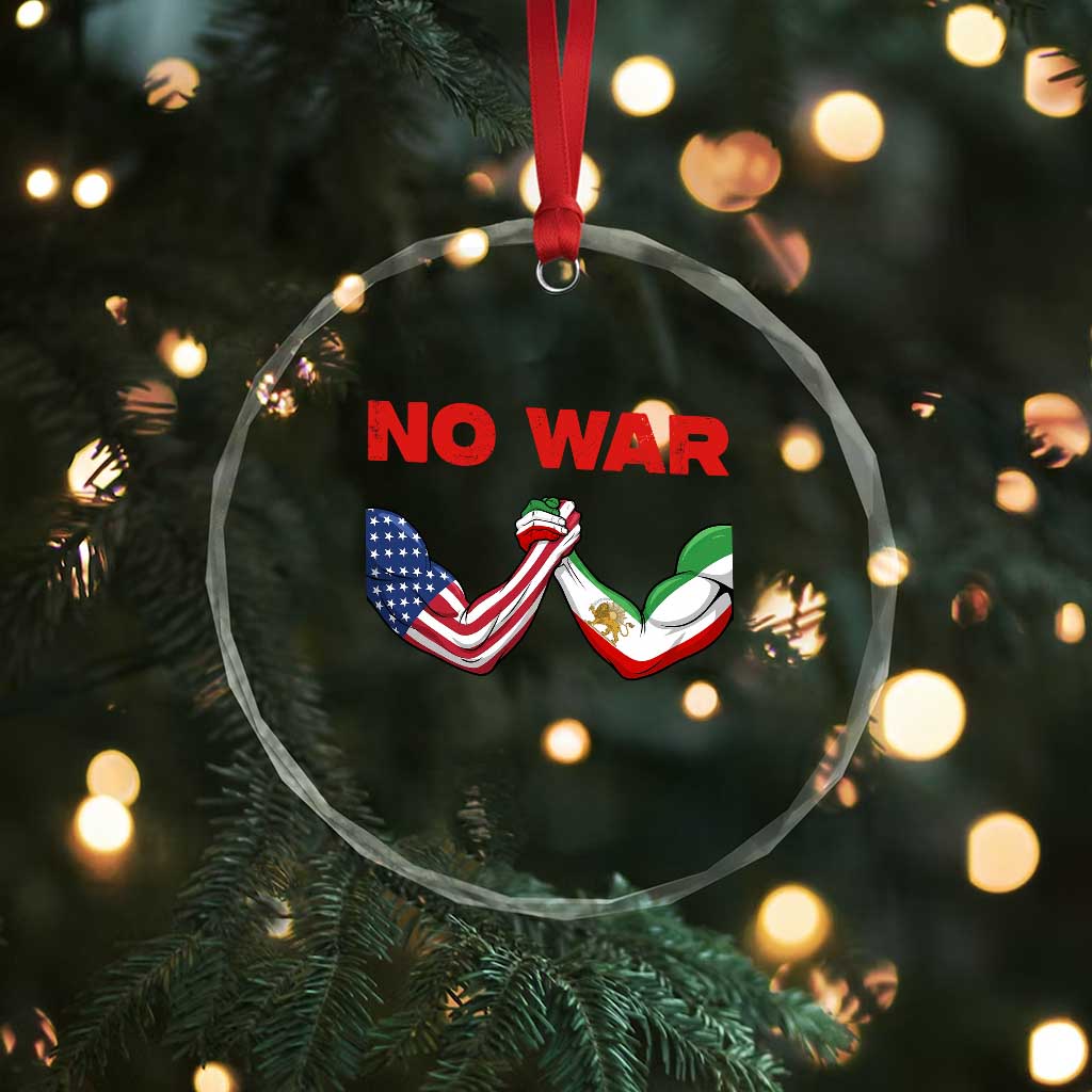 Free Iran Crystal Glass Ornament No War Support Iranian Freedom TS14 Print Your Wear