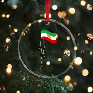 Free Iran Crystal Glass Ornament Patriotic Iranian Lion and Sun Flag TS11 Print Your Wear
