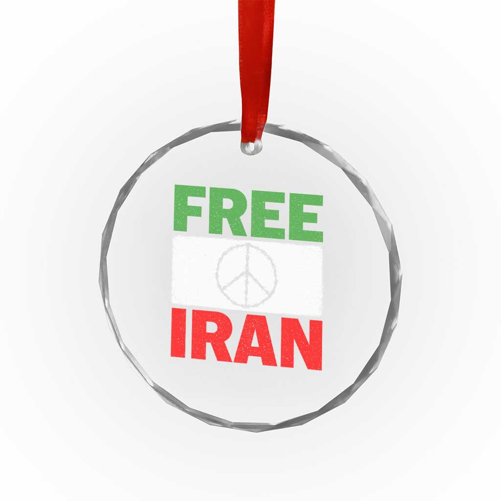 Free Iran Crystal Glass Ornament Stop War Barbed Wire Peace Sign TS11 Print Your Wear