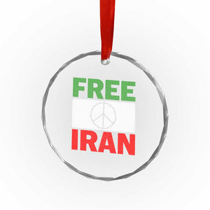 Free Iran Crystal Glass Ornament Stop War Barbed Wire Peace Sign TS11 Print Your Wear