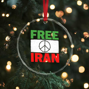 Free Iran Crystal Glass Ornament Stop War Barbed Wire Peace Sign TS11 Print Your Wear