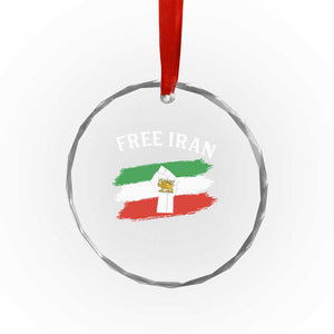 Free Iran Crystal Glass Ornament Support Iranian Freedom No War TS14 Print Your Wear