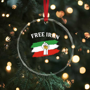 Free Iran Crystal Glass Ornament Support Iranian Freedom No War TS14 Print Your Wear