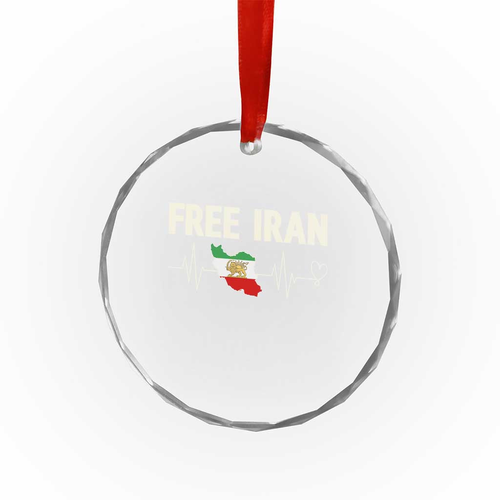 Free Iran Flag Crystal Glass Ornament Support Iranian Freedom TS14 Print Your Wear