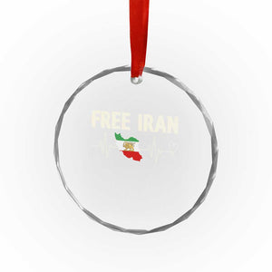 Free Iran Flag Crystal Glass Ornament Support Iranian Freedom TS14 Print Your Wear