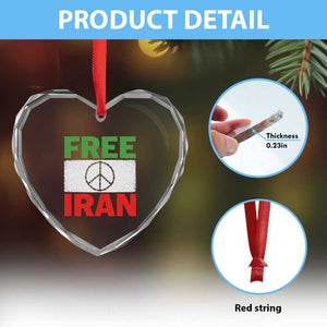 Free Iran Heart Crystal Glass Ornament Stop War Barbed Wire Peace Sign TS11 Print Your Wear