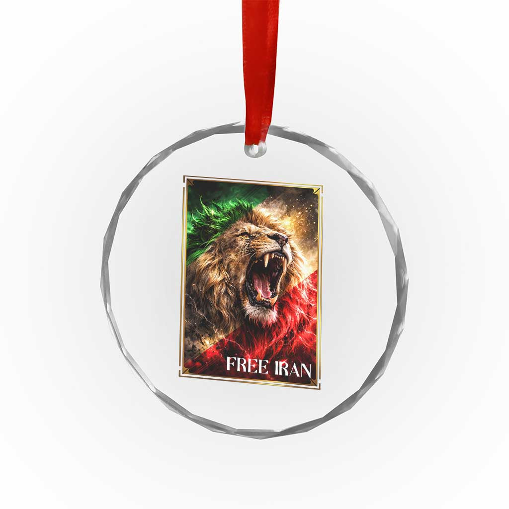 Free Iran Lion Crystal Glass Ornament Freedom Resistance Solidarity Movement Gift TS12 Print Your Wear