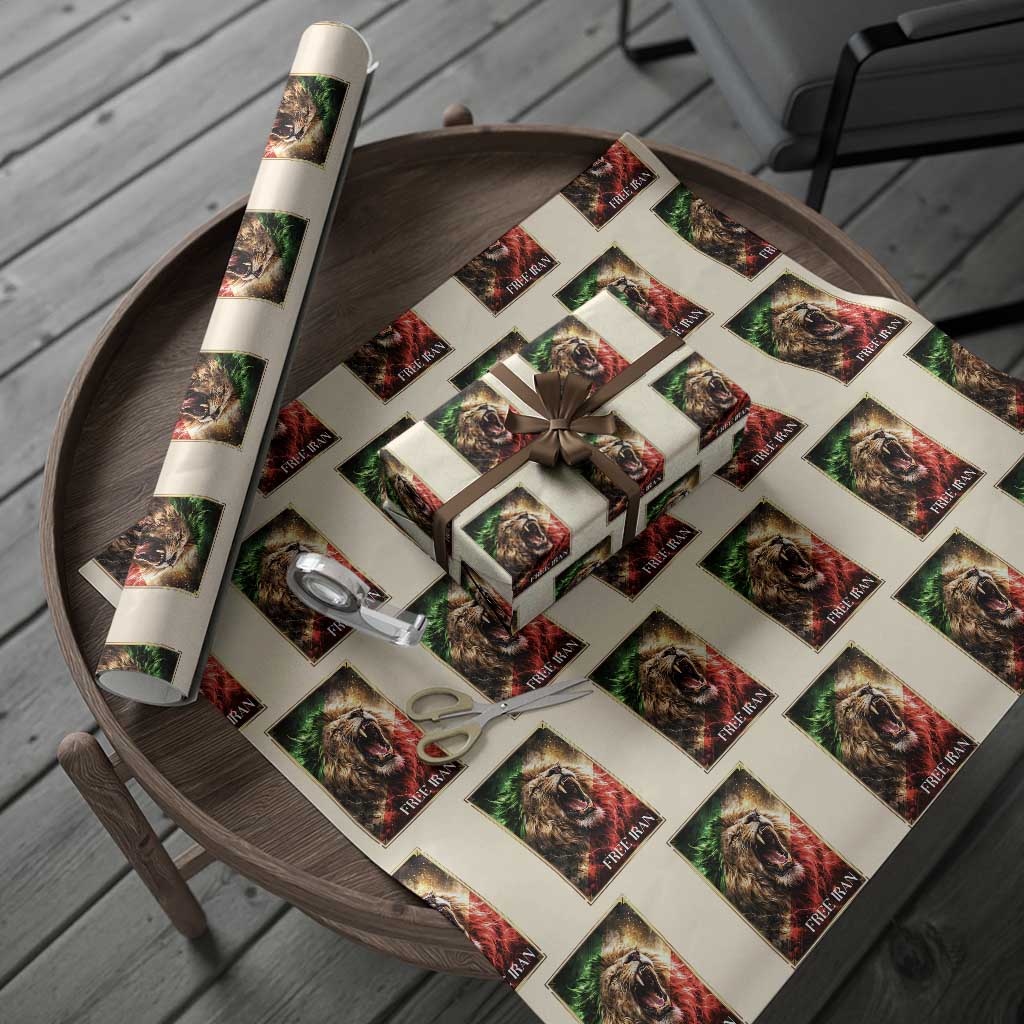 Free Iran Lion Wrapping Paper Roll Freedom Resistance Solidarity Movement Gift TS12 Beige Print Your Wear