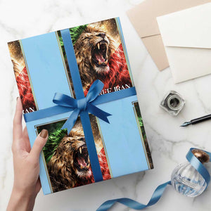 Free Iran Lion Wrapping Paper Roll Freedom Resistance Solidarity Movement Gift TS12 Light Blue Print Your Wear