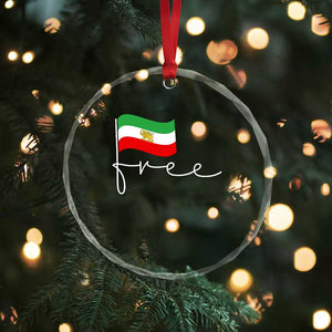 Free Iran Persian Flag Crystal Glass Ornament Iranian Freedom Supporters Revolution TS02 Print Your Wear