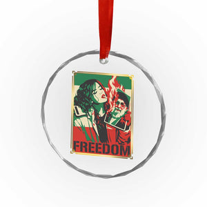 Free Iran Protest Crystal Glass Ornament Support Women Life Freedom Statement TS11 Print Your Wear