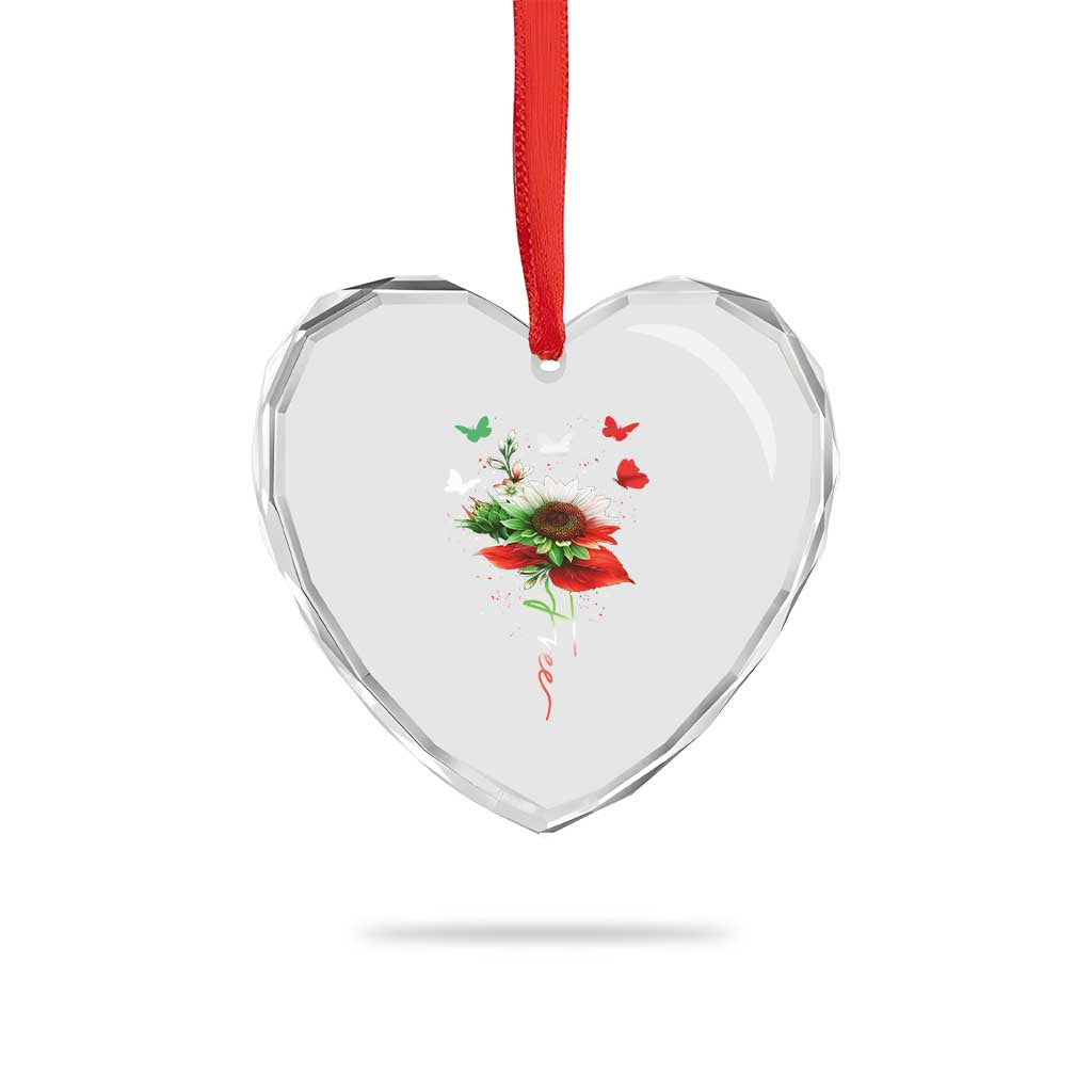 Free Iran Protest Heart Crystal Glass Ornament Sunflower Flag TS10 Print Your Wear