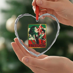 Free Iran Protest Heart Crystal Glass Ornament Support Women Life Freedom Statement TS11 Print Your Wear
