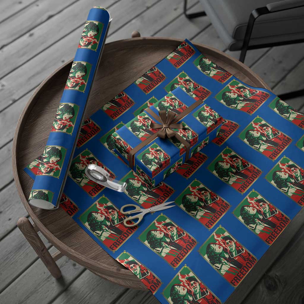 Free Iran Protest Wrapping Paper Roll Support Women Life Freedom Statement TS11 Blue Print Your Wear