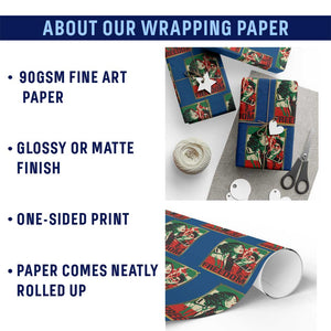 Free Iran Protest Wrapping Paper Roll Support Women Life Freedom Statement TS11 Print Your Wear