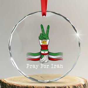 Free Iran Support Crystal Glass Ornament Pray For Iran TS14 Transparent Glass 3'' Circle Print Your Wear