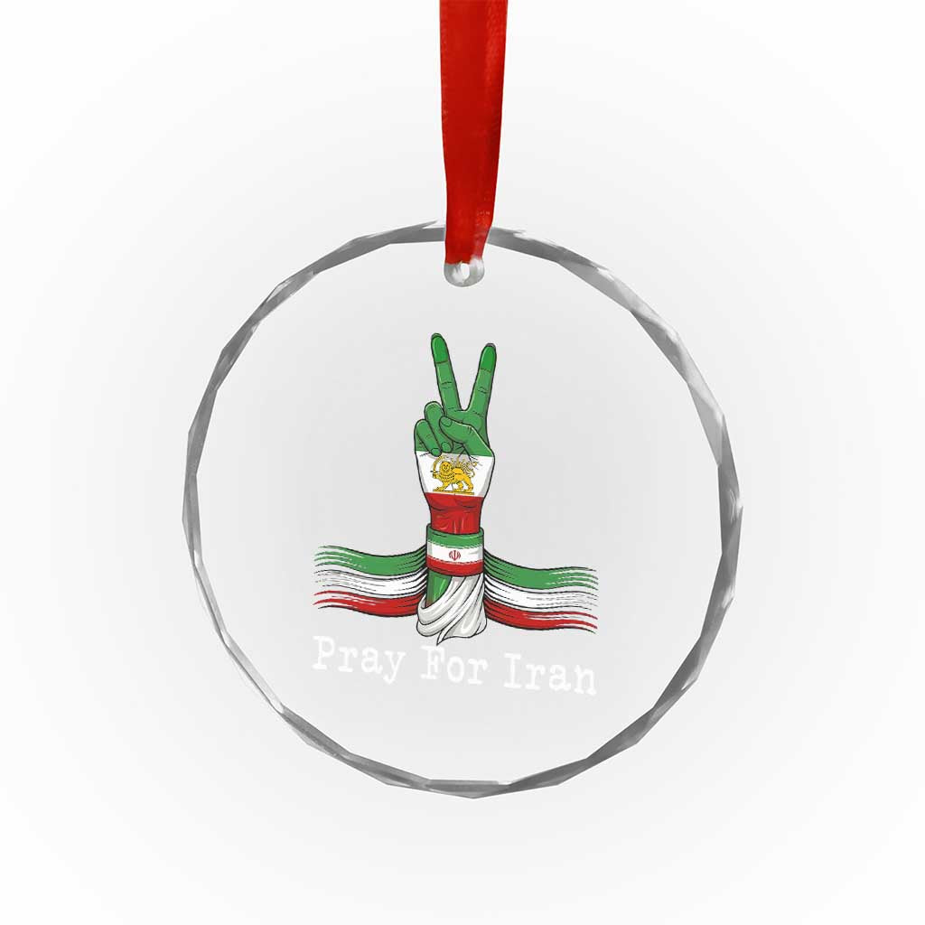 Free Iran Support Crystal Glass Ornament Pray For Iran TS14 Print Your Wear