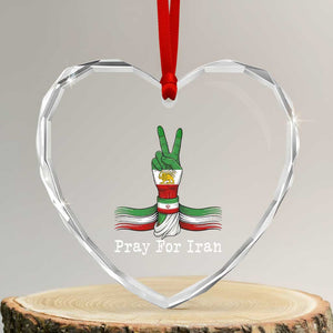 Free Iran Support Heart Crystal Glass Ornament Pray For Iran TS14 Transparent Glass 3'' Heart Print Your Wear