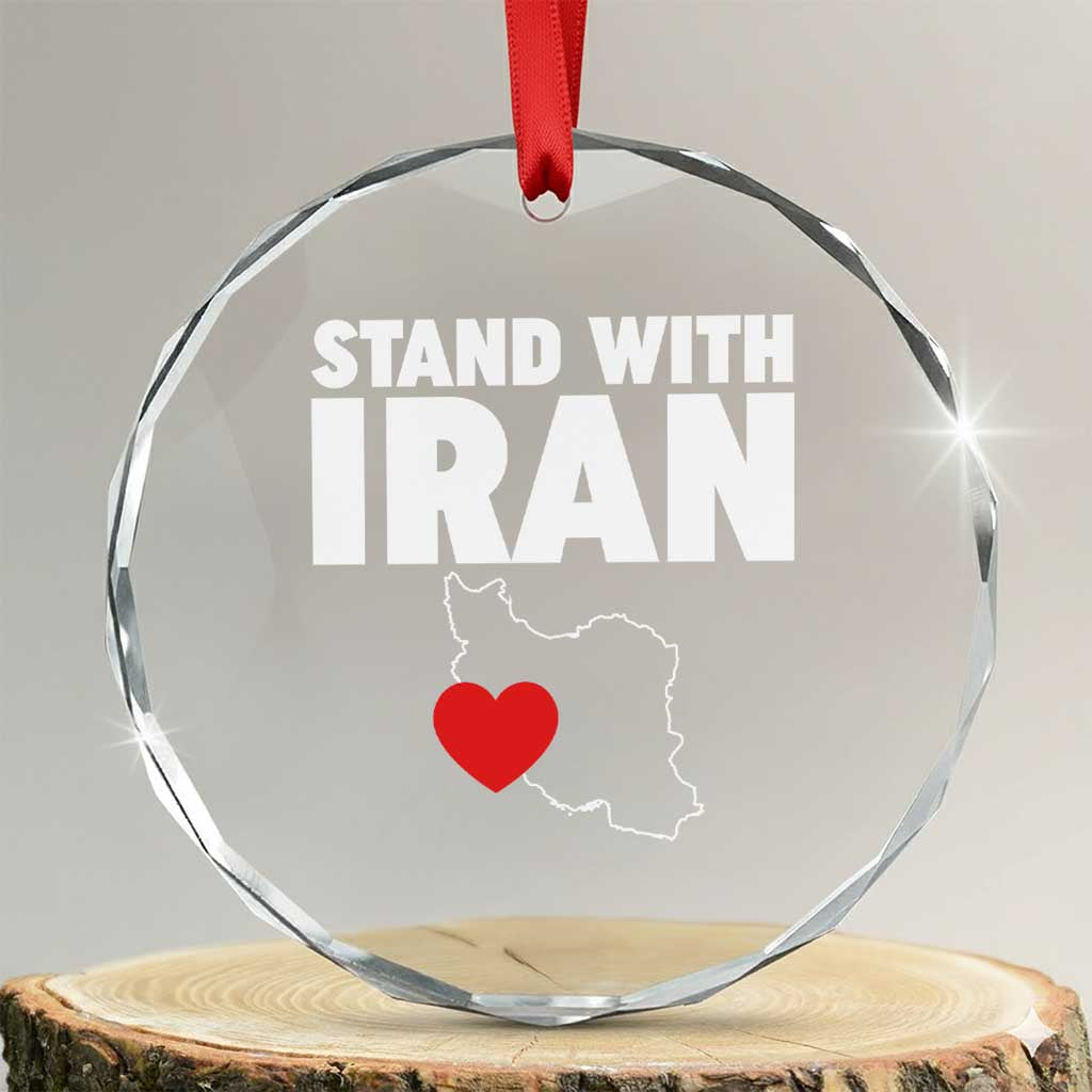 Free Iran Support Iranian MIGA Crystal Glass Ornament TS14 Transparent Glass 3'' Circle Print Your Wear